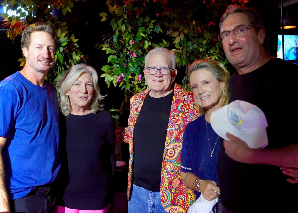 Clubhouse/The Room Events Director Matt Rubenstein, Joan Overlock-EWECC Director of Development, EWECC Exec. Dir. Tim Frazier, Clubhouse Owner Holly and Scott Rubenstein at Disco Night