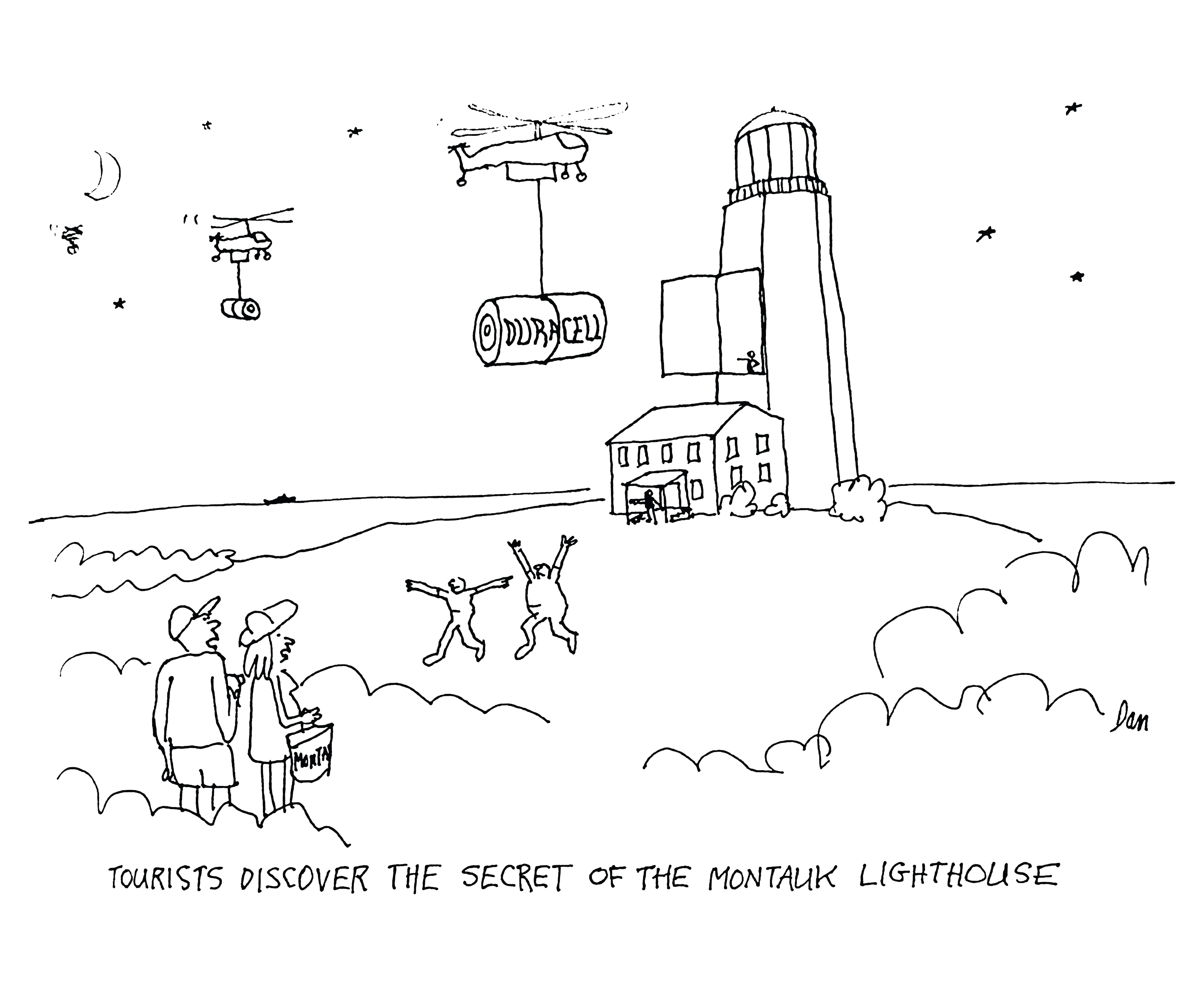 Lighthouse Cartoon by Dan Rattiner