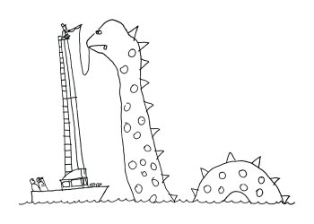 Things that stick up in the Hamptons Cartoon by Dan Rattiner