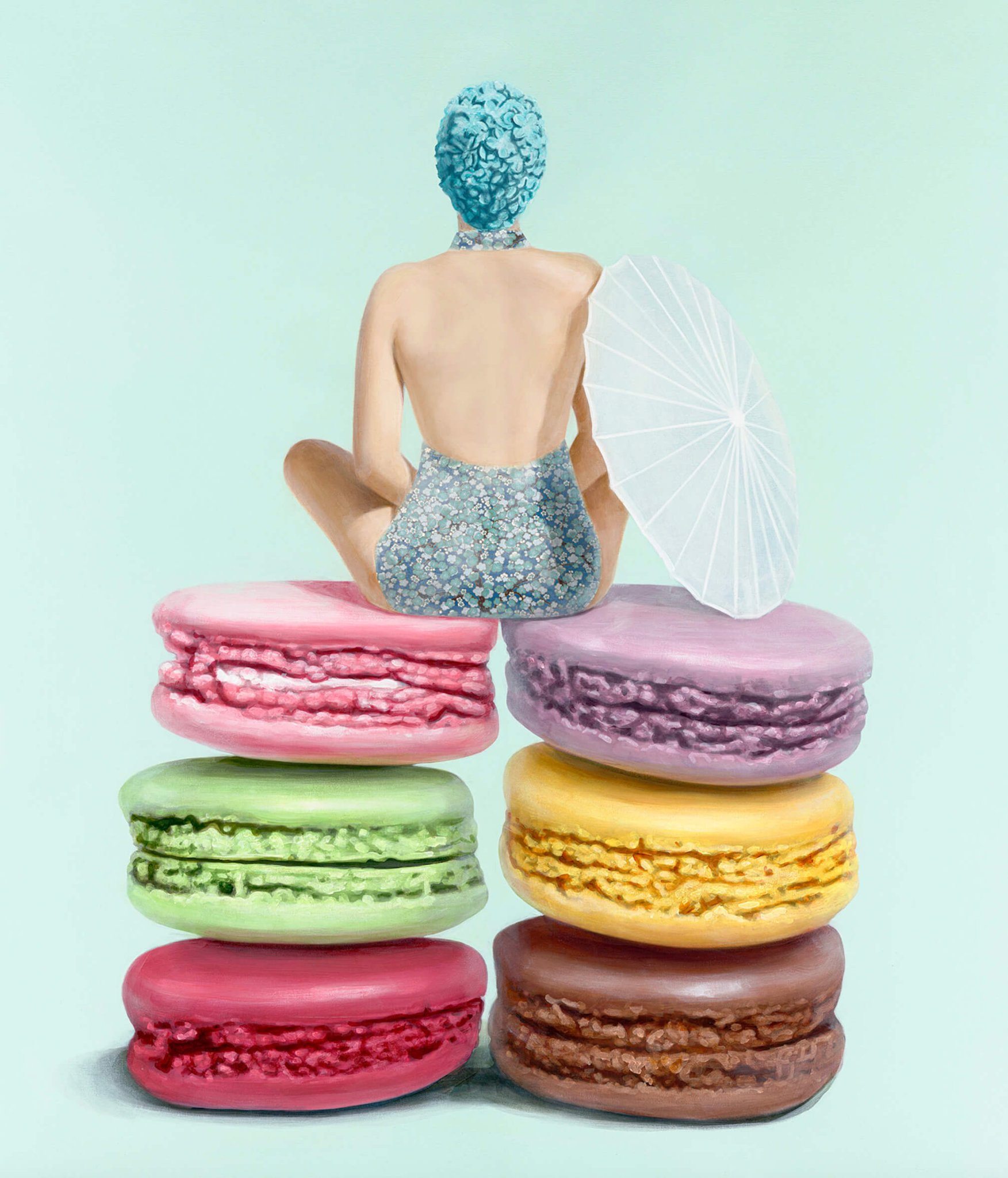Elise Remender "Bather with Macaroons," Courtesy The White Room Gallery