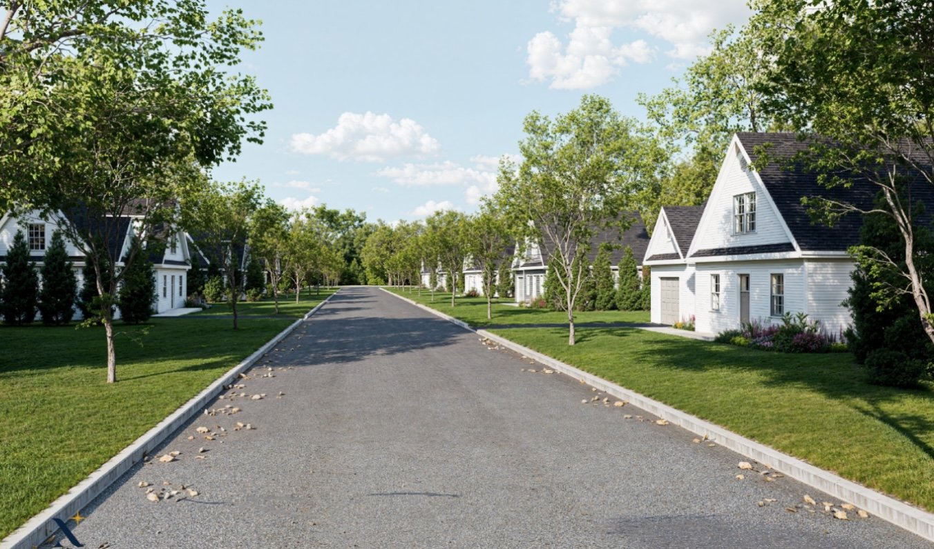 A total of $3.4 million was approved to support projects from the Town of Southampton Housing Authority (TSHA), including nine single-family homes in North Sea, seen here in this rendering. (Courtesy of Southampton Town Housing Authority)