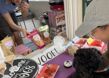 The summer drive thru window at Pawcasso