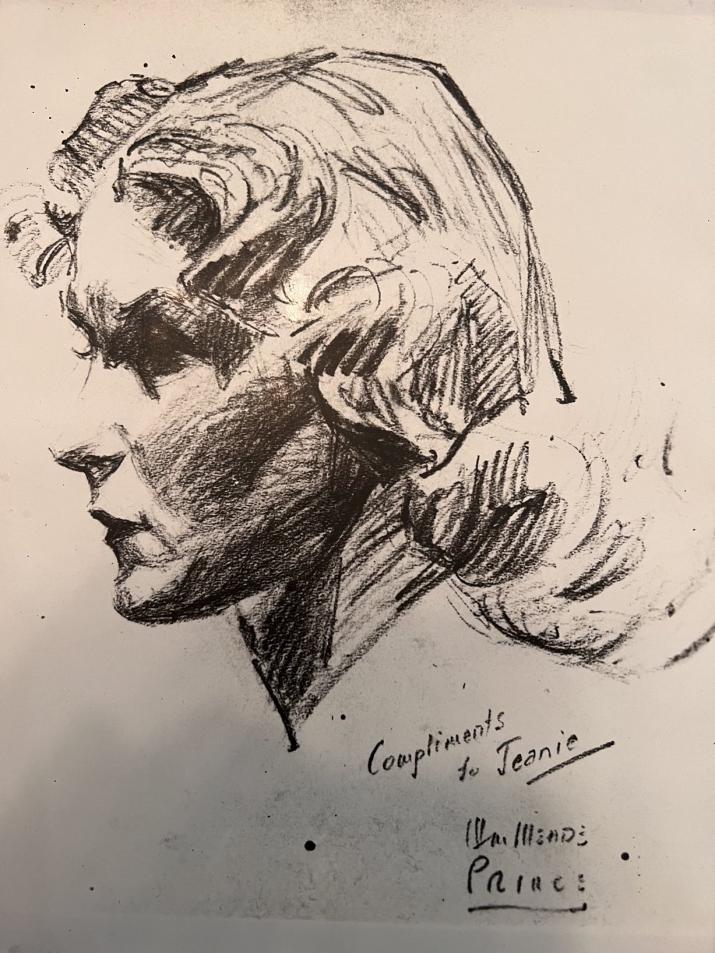 A sketch of Jean from Bob & Jean, a Love Story