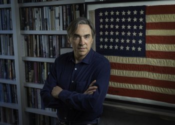 John Monsky with a prized American flag