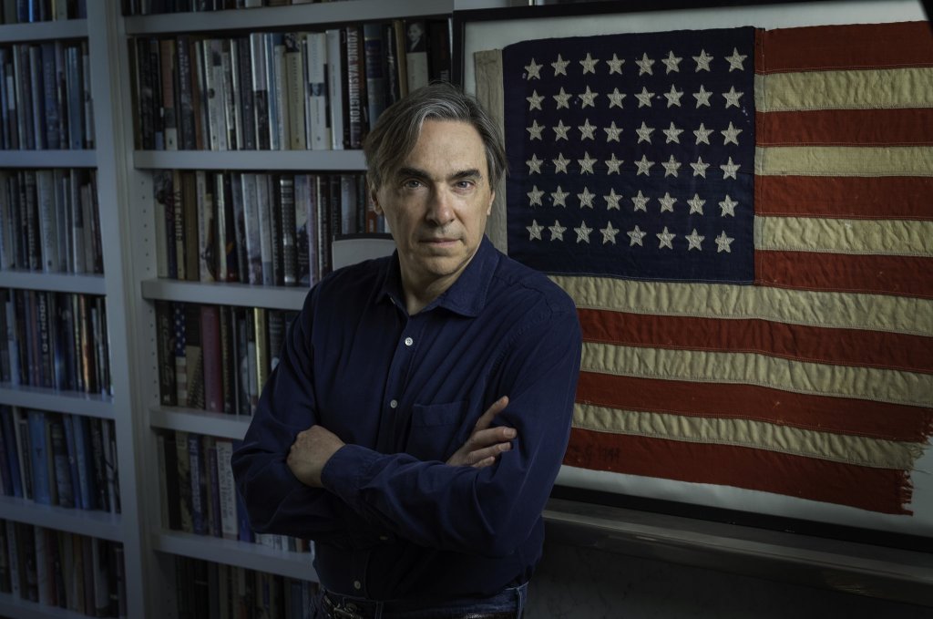 John Monsky with a prized American flag