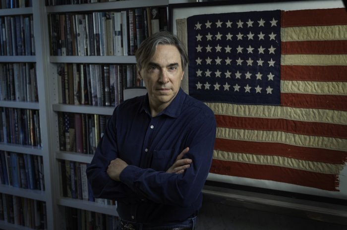John Monsky with a prized American flag