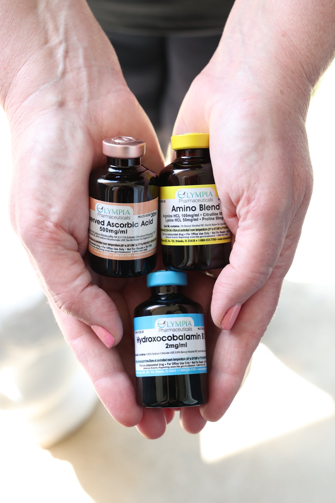 Essential vitamins are offered at Heavenly Hydration