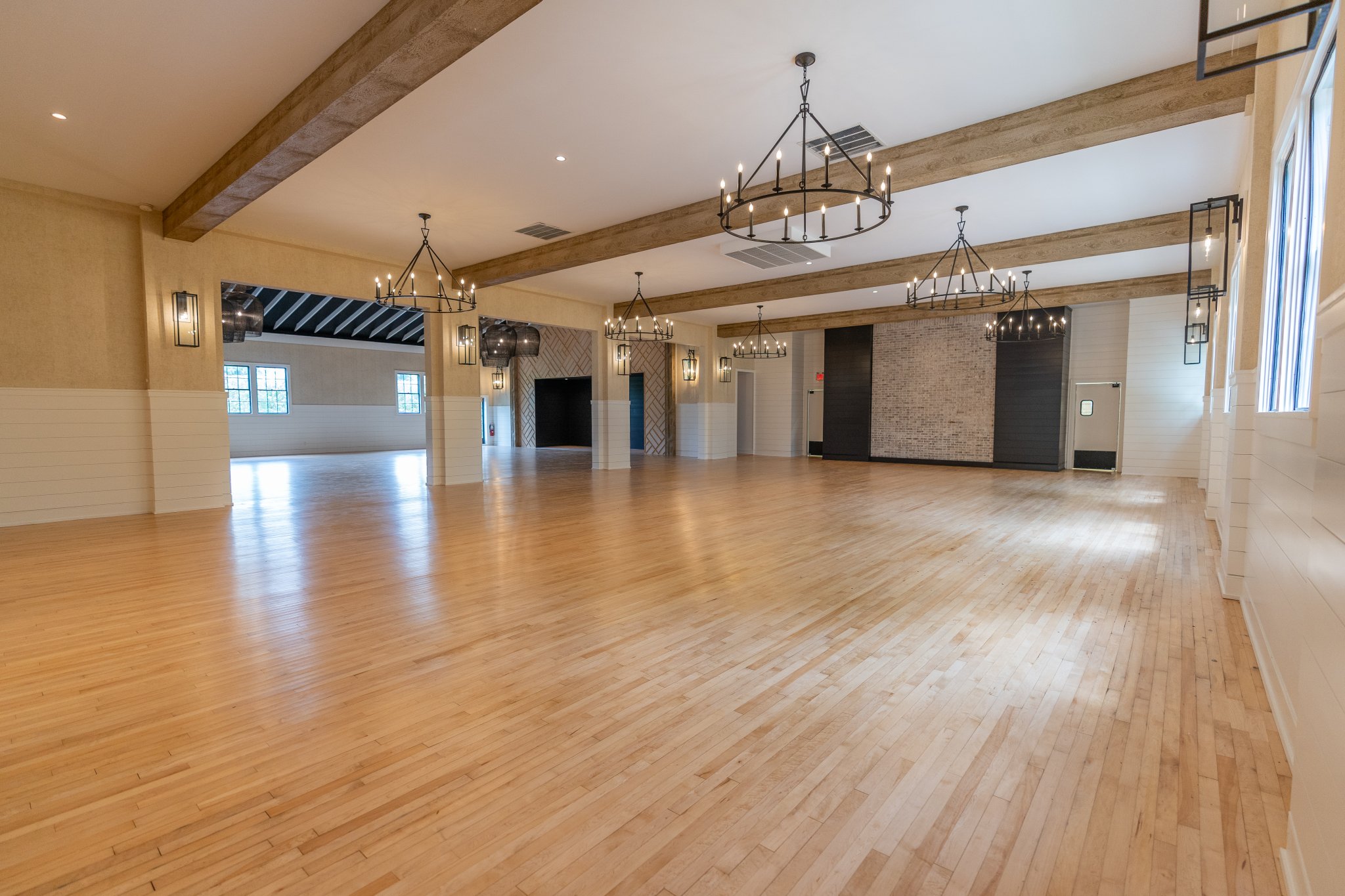 The expansive event space at 230 ELM Elegant Affairs