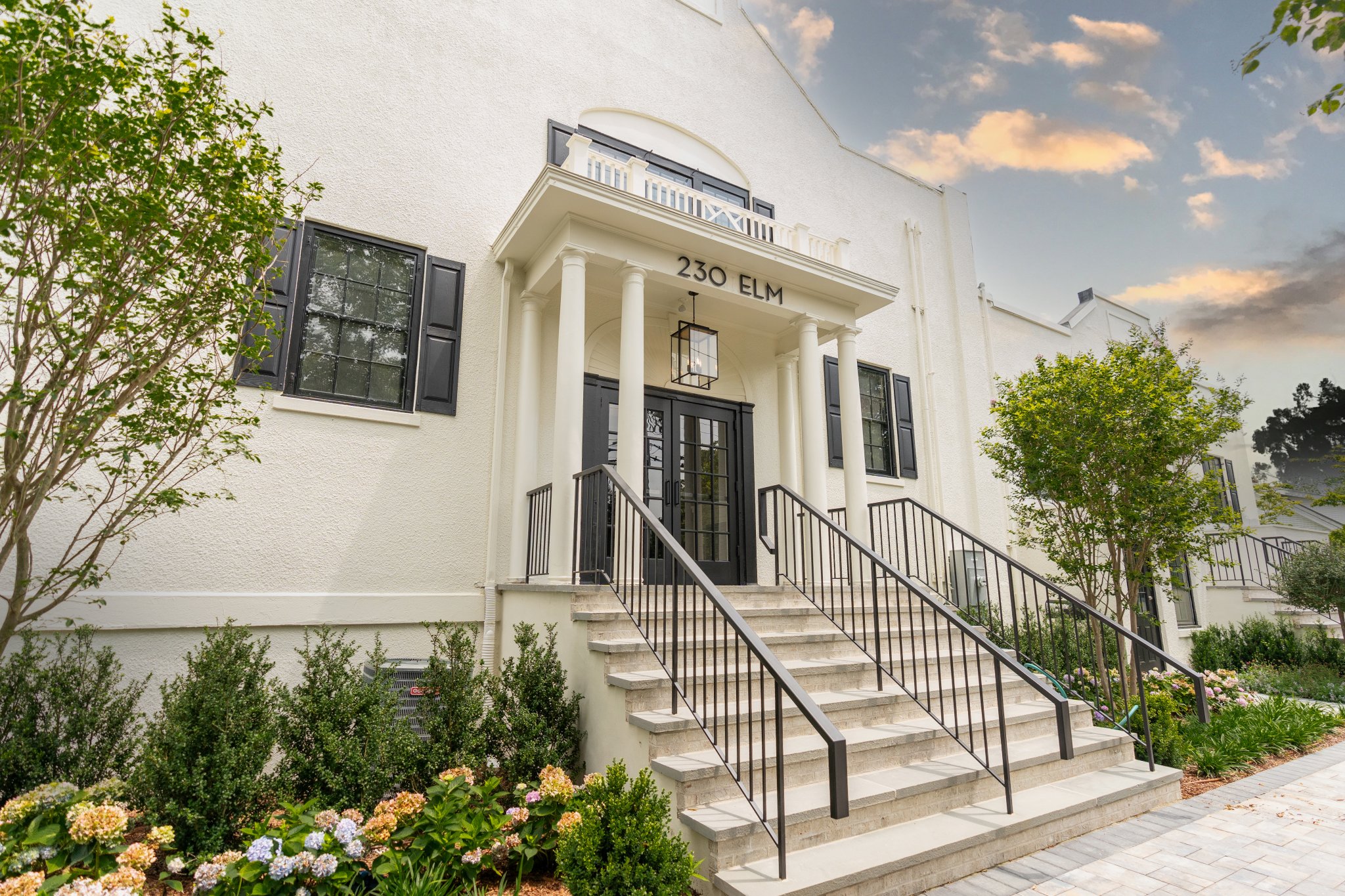 The welcoming exterior of 230 ELM Elegant Affairs