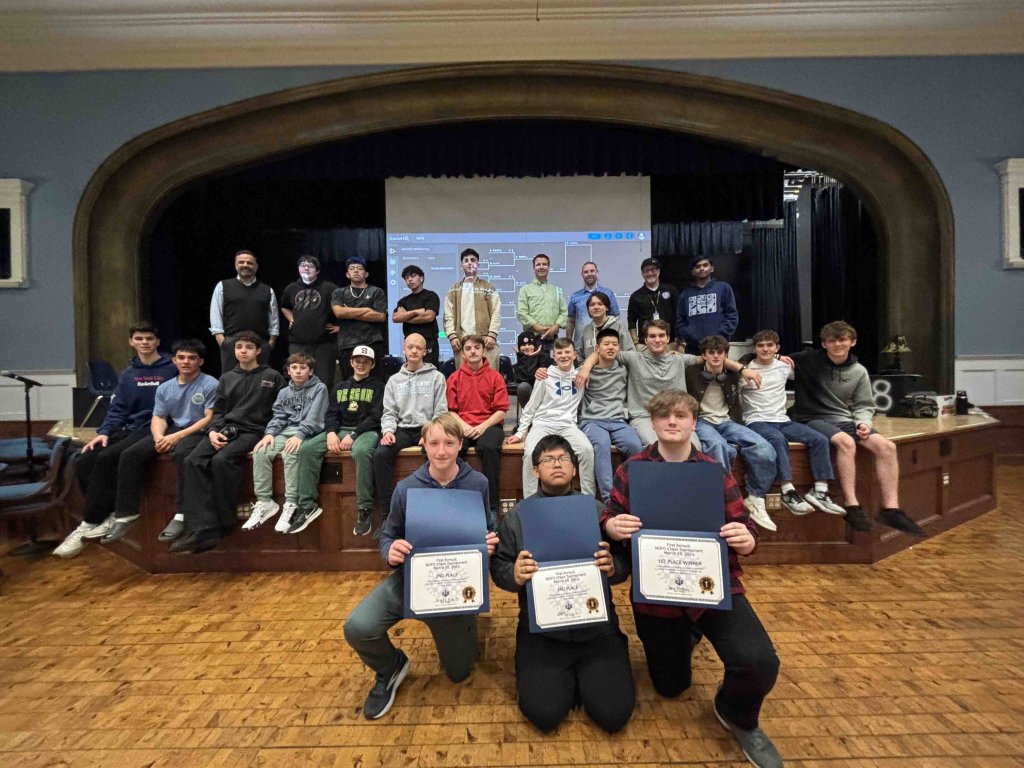 NOFO Chess Tournament Winners Odin Matheis, Adolfo Lopez, Grady Moore at North Fork Chess Tournament