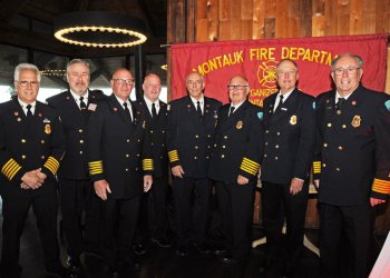 Proud MFD Ex-Chiefs at Montauk Fire Dept Dinner