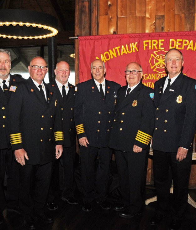 Proud MFD Ex-Chiefs at Montauk Fire Dept Dinner