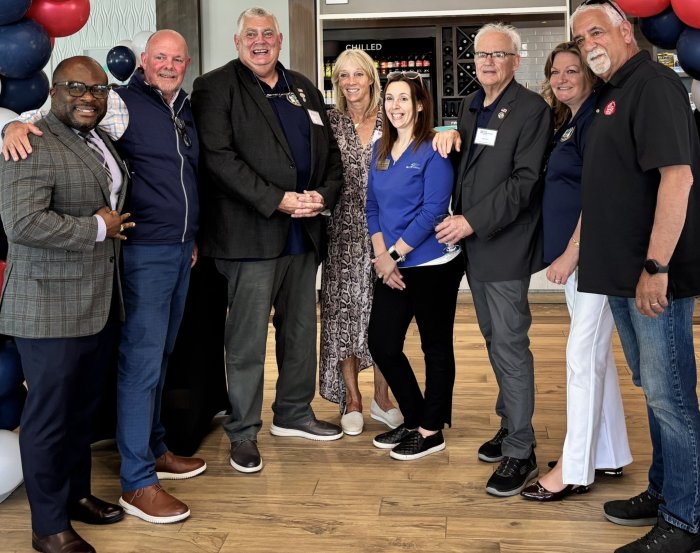 Sammie Orih, Timothy Hubbard Riverhead Town Supervisor, Liz O'Saughnessy, Kelly Pennington, Bob Kern, Joann Wasli, Joseph Vullo at Hilton Garden Inn Grand Opening