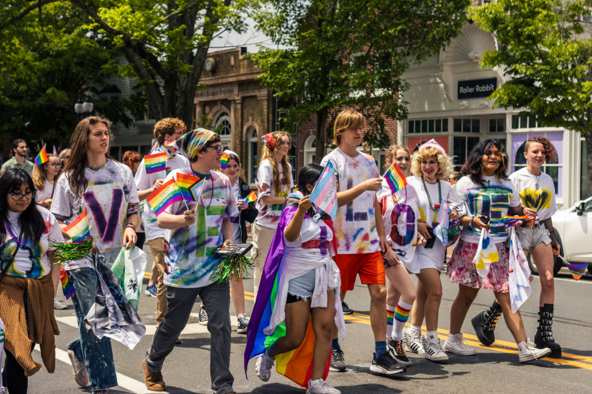 Teen Arts Council walking in the Hamptons Pride Parade