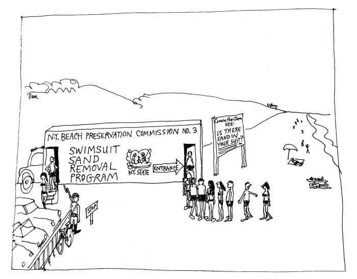 Beach cartoon by Dan Rattiner