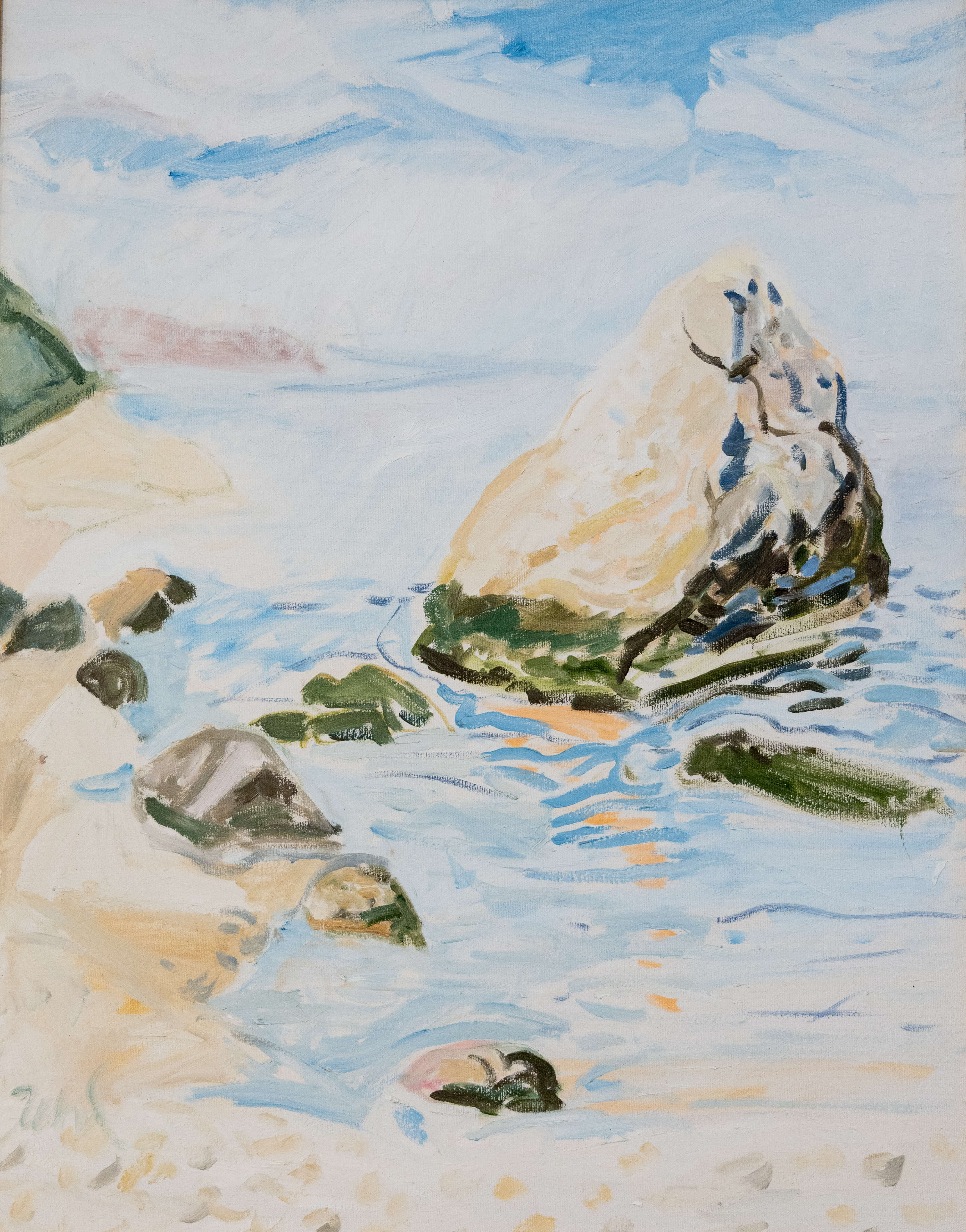"Turkey Rock on Our Beach" by Marilyn Utz