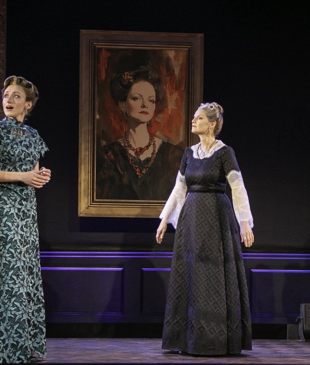 L.-R.: Sam Gravitte, Olivia Cygan, Mary Bacon, Briana Carlson-Goodman in Deceived at Bay Street Theater