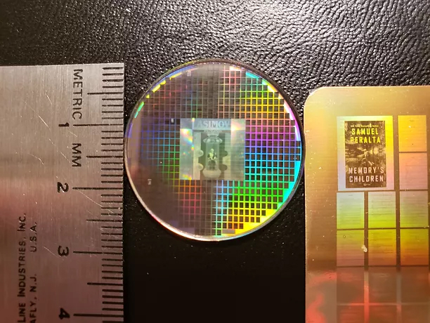 NanoFiche will hold thousands of tiny images destined for the Moon