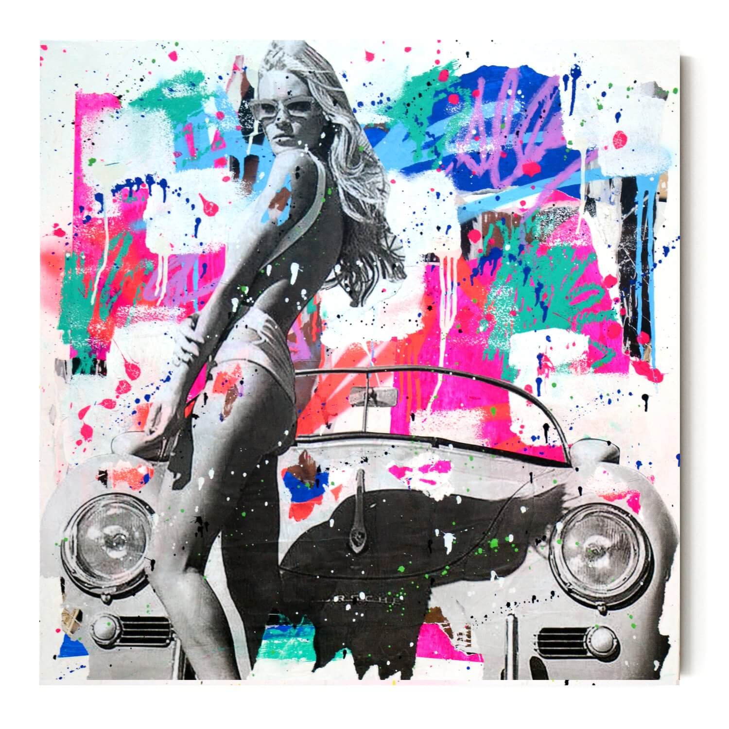 "Porsche Girl" by Seek One, Courtesy The White Room Gallery