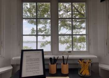 The view from John Steinbeck's desk.