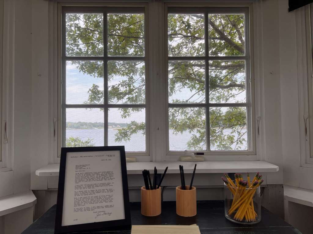 The view from John Steinbeck's desk.