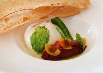 Summer burrata from Baron's Cove