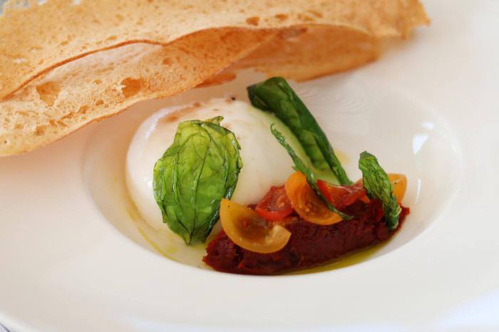 Summer burrata from Baron's Cove