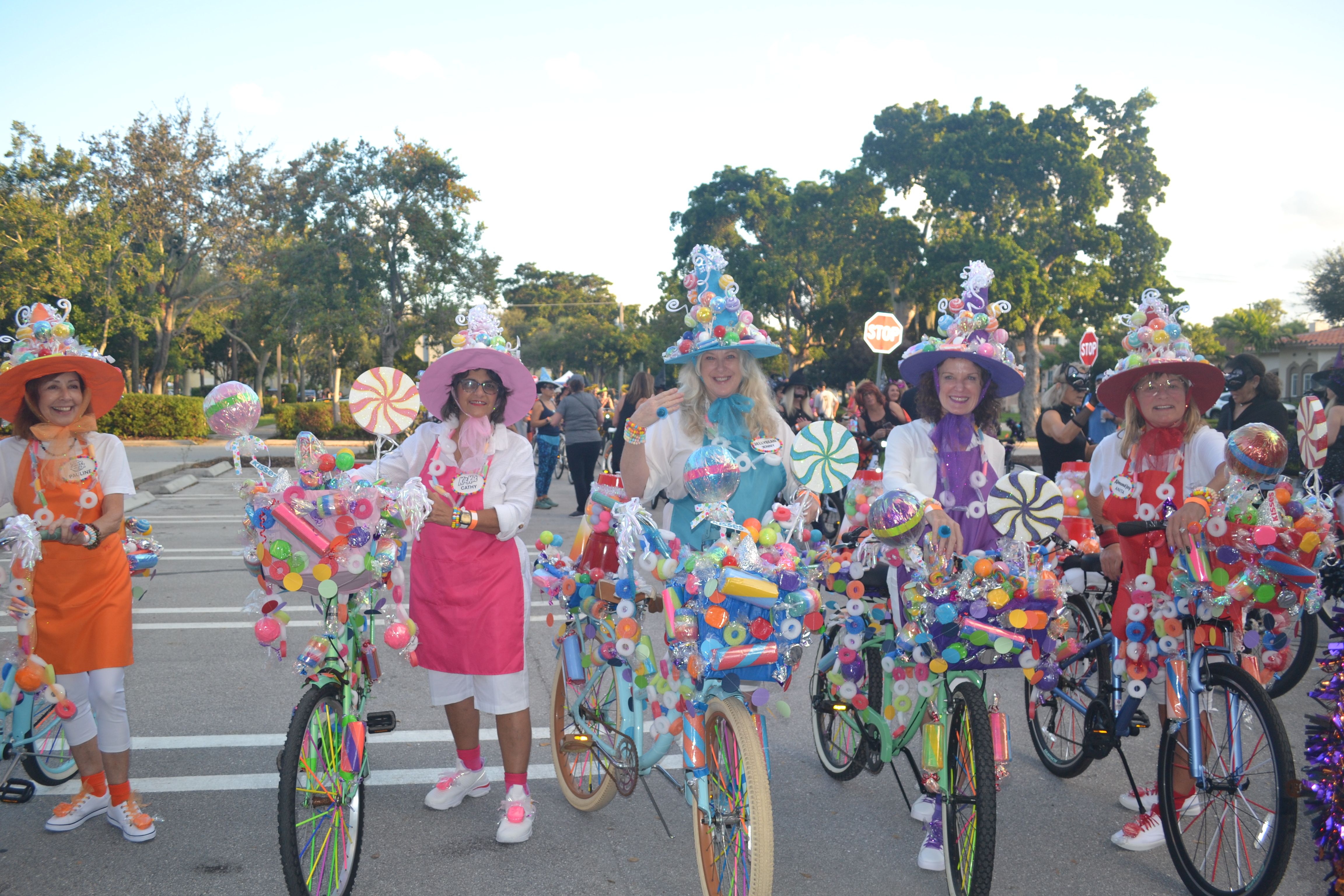 Witches of Delray 2024 Candy Shop Witches Pauline Cole, Cathy Meehan, Jennifer Botsford, Deby Lemire, Anita Holland