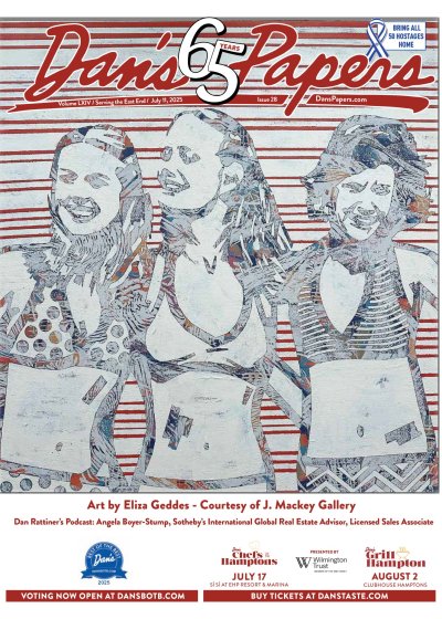 July 11, 2025 Dan's Papers cover art by Eliza Geddes, Courtesy J. Mackey Gallery