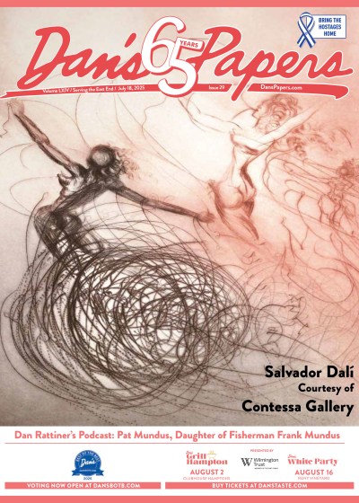 July 18, 2025 Dan's Papers cover art by Salvador Dali, Courtesy Contessa Gallery