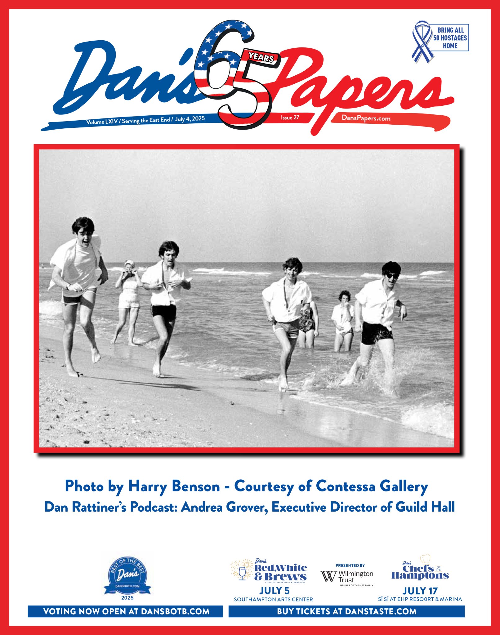 July 4, 2025 Dan's Papers cover art by Harry Benson, Courtesy Contessa Gallery