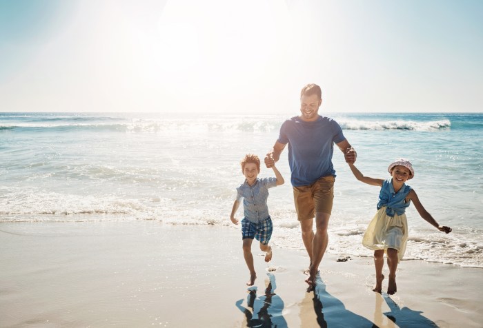 The beach is the best family summertime hangout spot for kids and families
