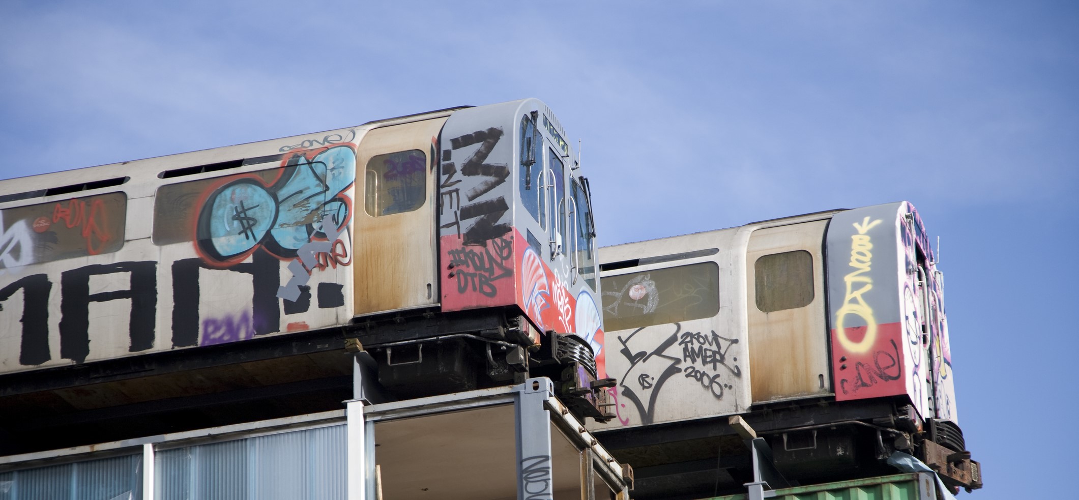 The graffitied Hamptons Subway cars were quickly cleaned.