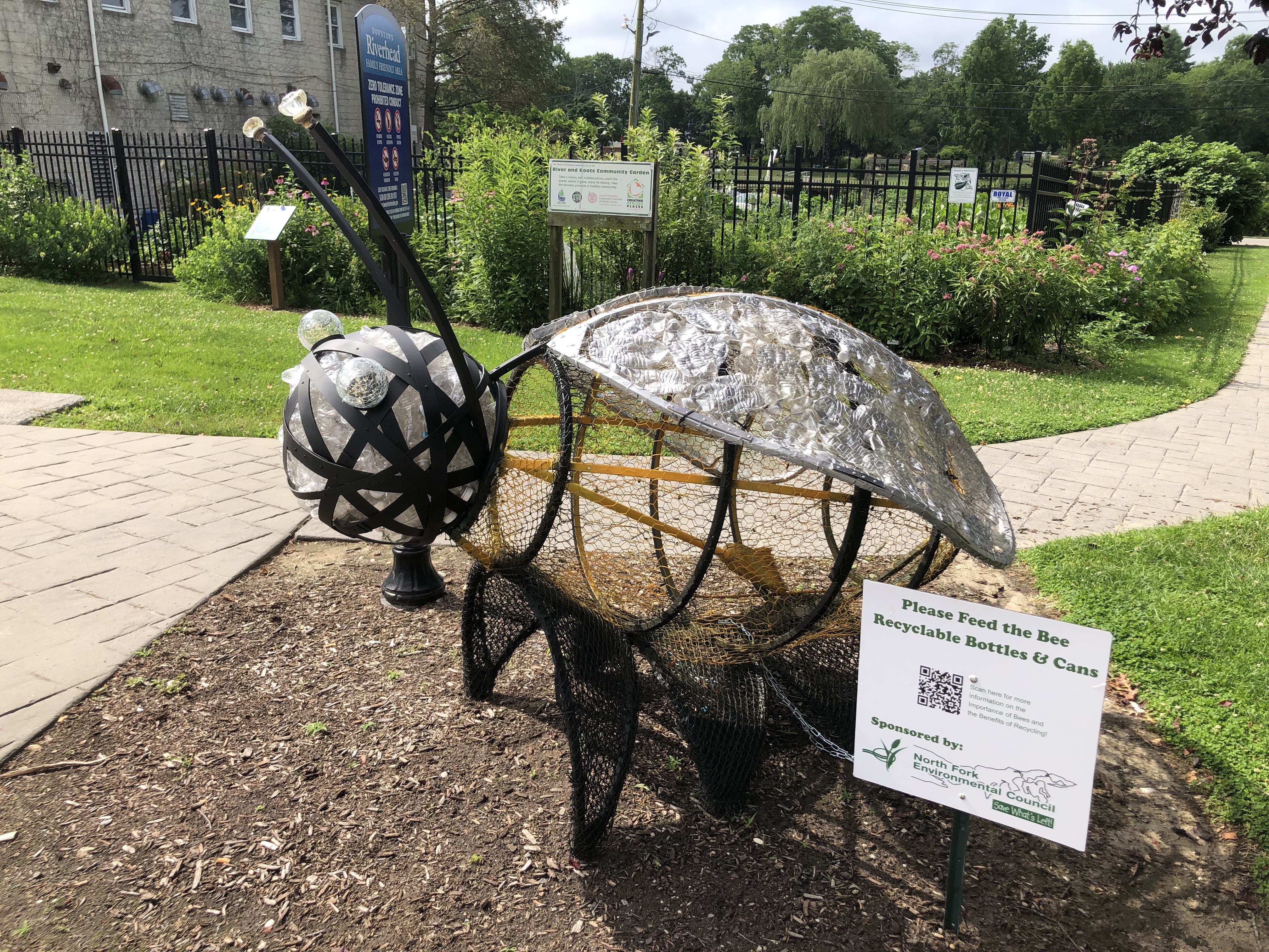 The Big Bee Litter Critter landed in Riverhead last week