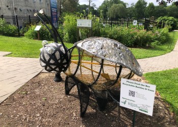 The Big Bee Litter Critter landed in Riverhead last week