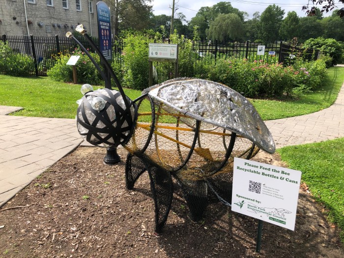 The Big Bee Litter Critter landed in Riverhead last week