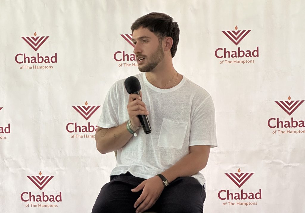 Omer Shem Tov, who was captured and held hostage by Hamas, is a free man. He recently spoke in East Hampton.