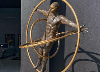 The unique Limited Edition sculpture by artist Enrique Cabrera entitled EQUILIBRIO is the largest donation ever gifted for auction to benefit Hetrick Martin Institute on the 25th anniversary of Schools Out