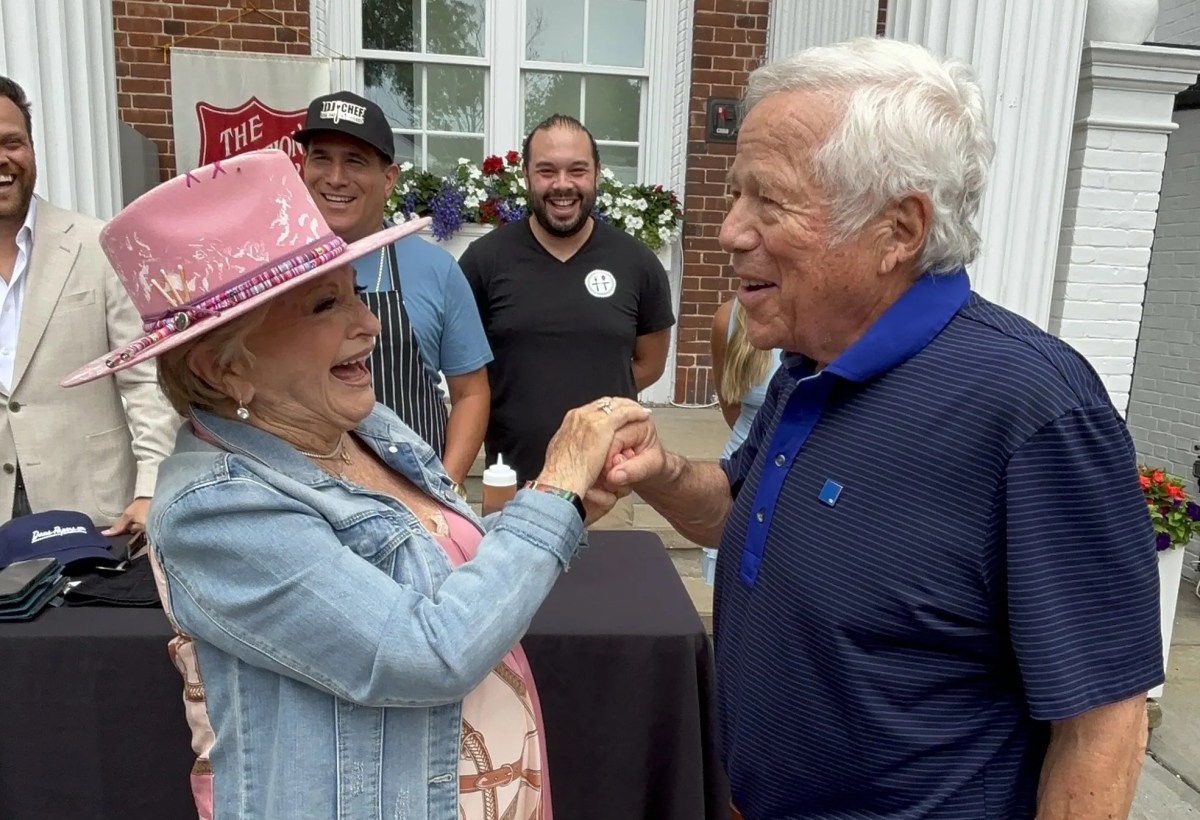 Dan's Papers publisher Victoria Schneps-Yunis and New England Patriots owner Robert Kraft.