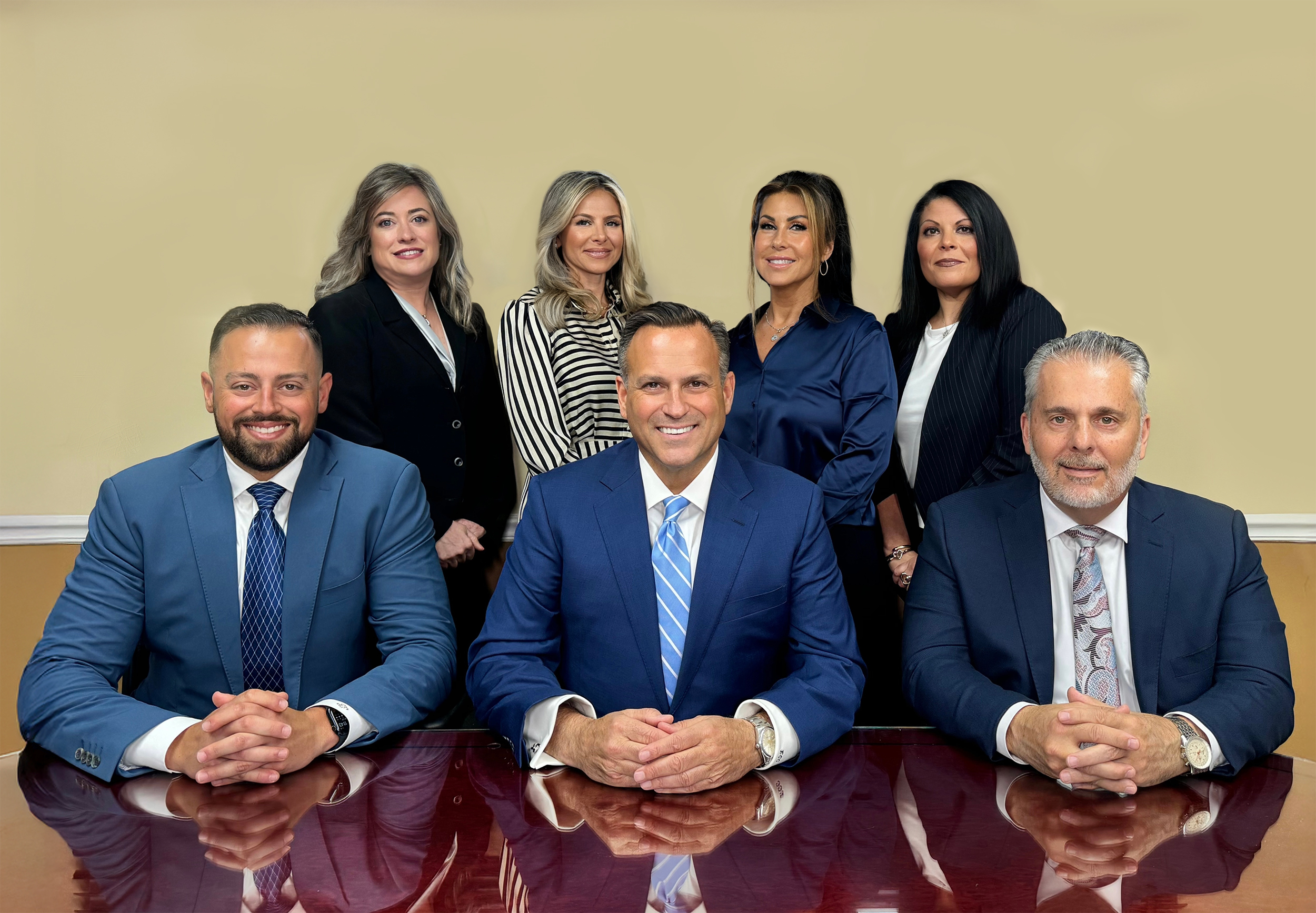 The Ciliberti Team l.-r., back row: Kate Cannella, Stacy Gerard, Carol Winwood, Kelly Murcia front row: Joseph Ciliberti, Louis Ciliberti, George Crowley