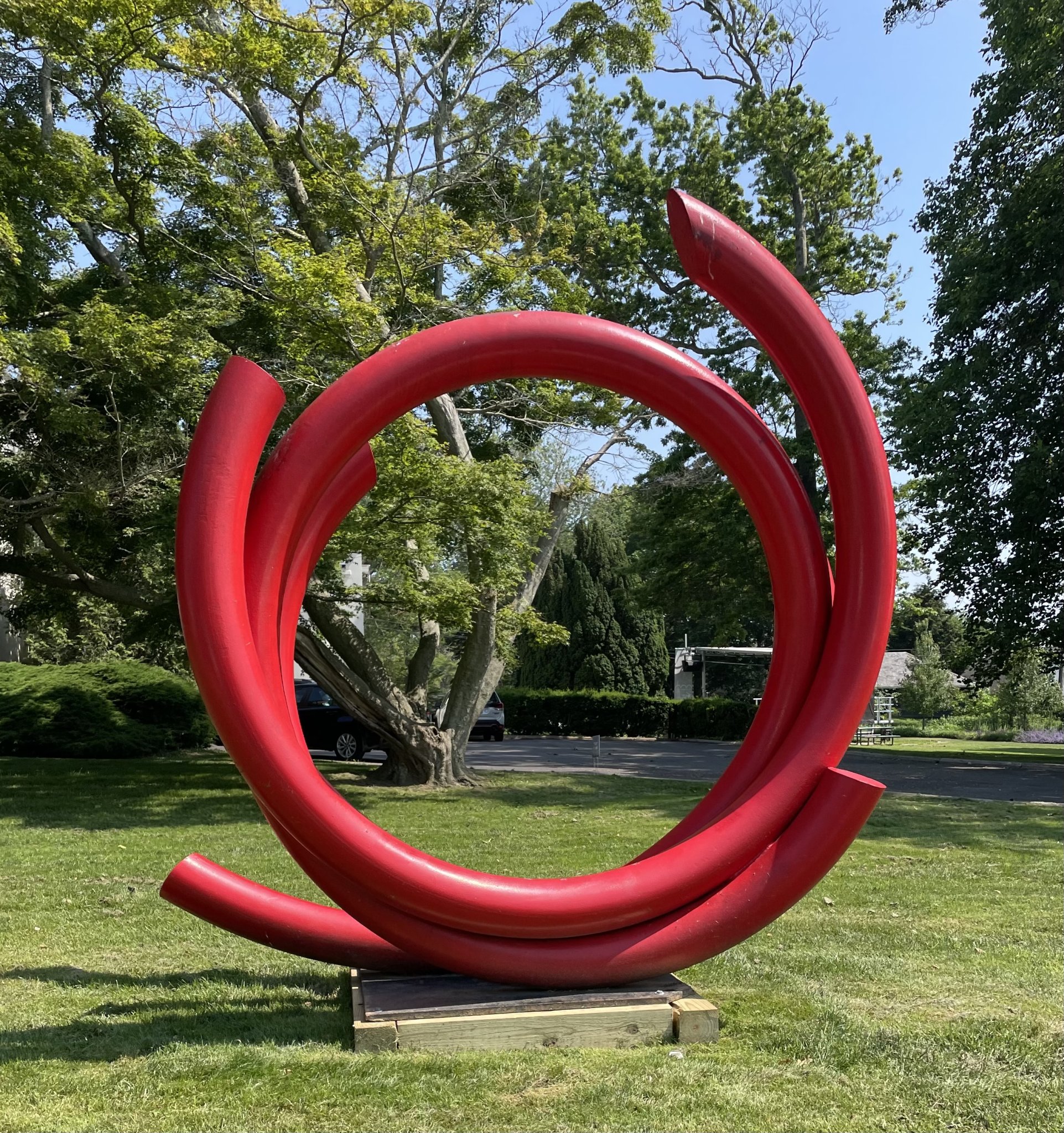 Abstract art on display at the Southampton Arts Center.