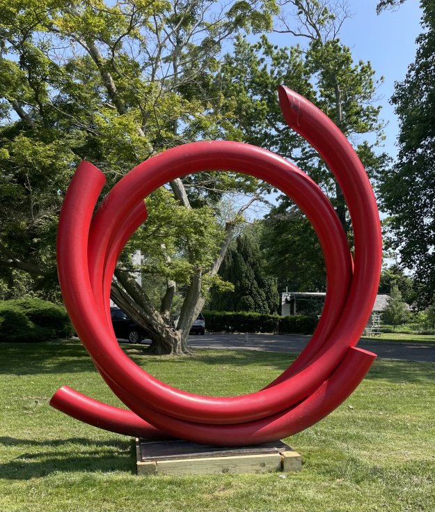 Abstract art on display at the Southampton Arts Center.