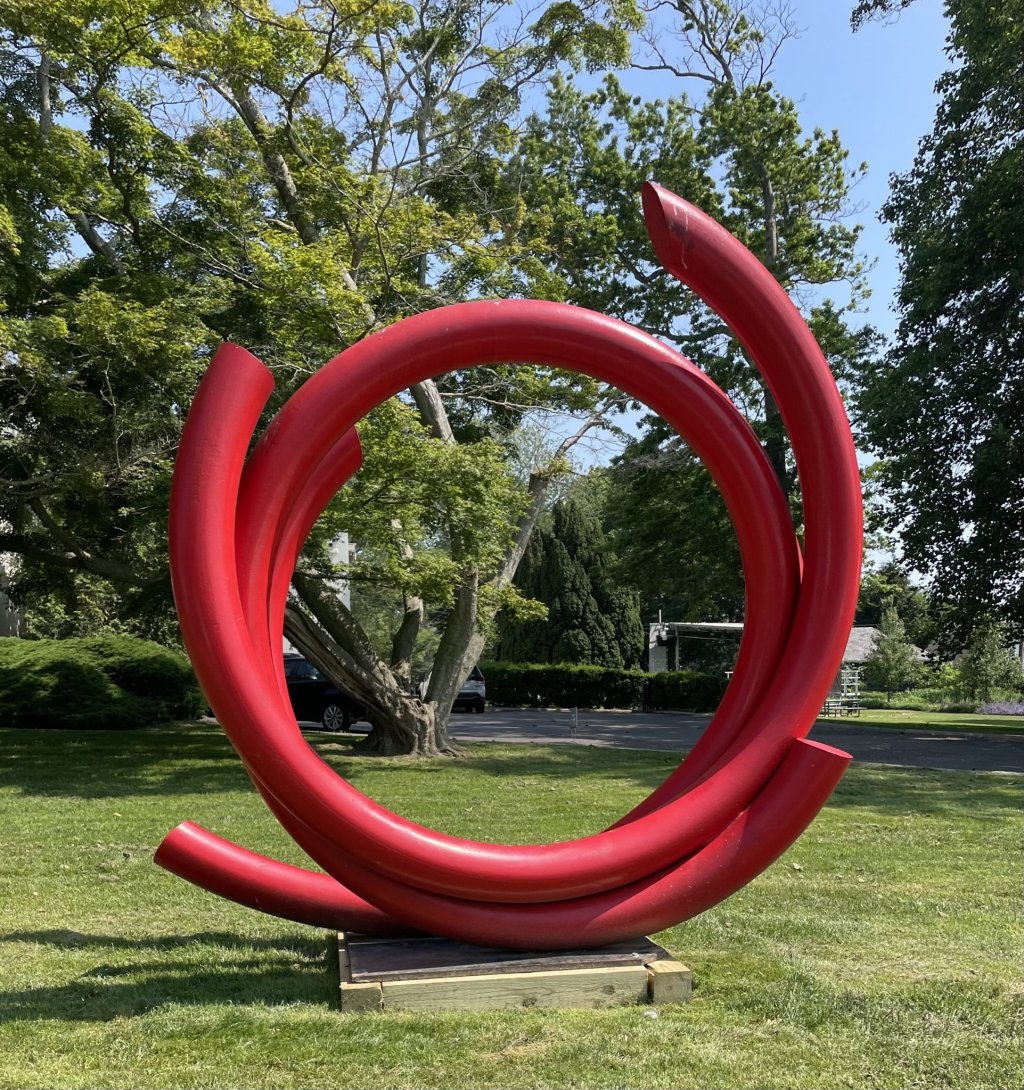 Abstract art on display at the Southampton Arts Center.