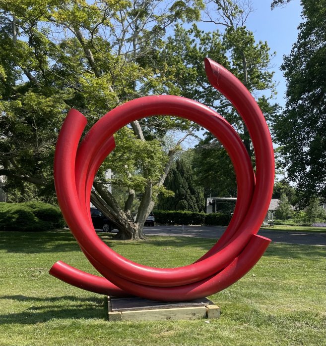 Abstract art on display at the Southampton Arts Center.