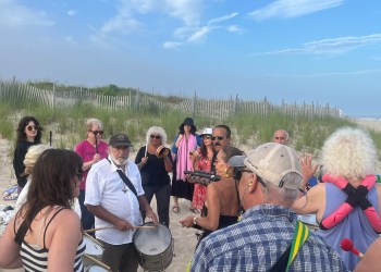 The Sagaponack Drum Circle is held at Sagg Main Beach