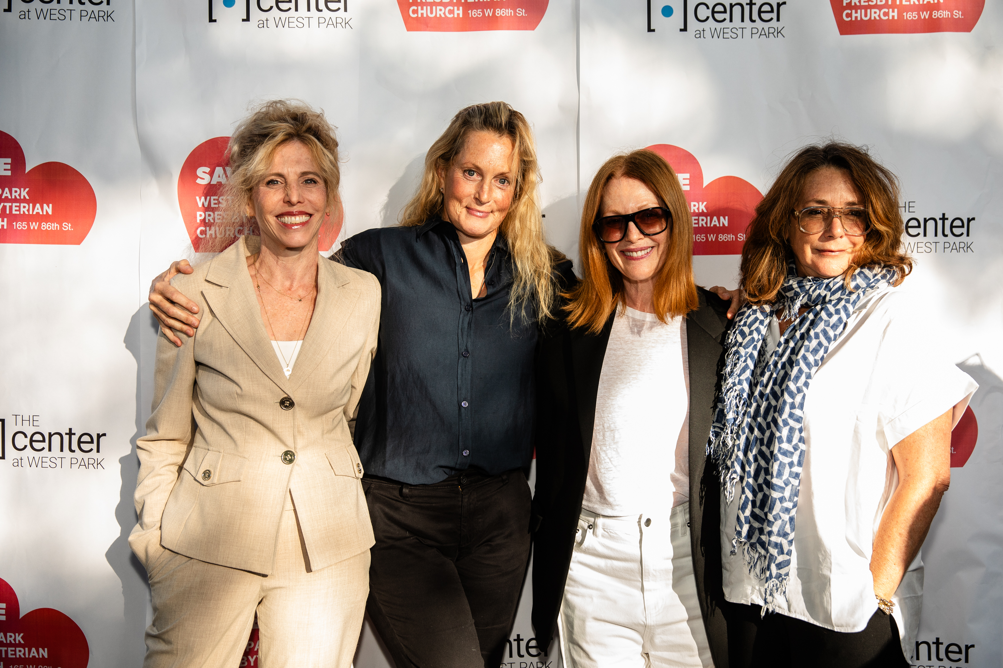 Maddie Corman, Ali Wentworth, Julianne Moore and Talia Balsam at Guild Hall
