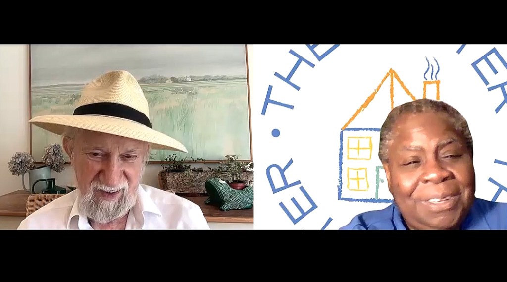 Dan Rattiner and Bonnie Cannon, Director of the Bridgehampton Child Care and Recreational Center