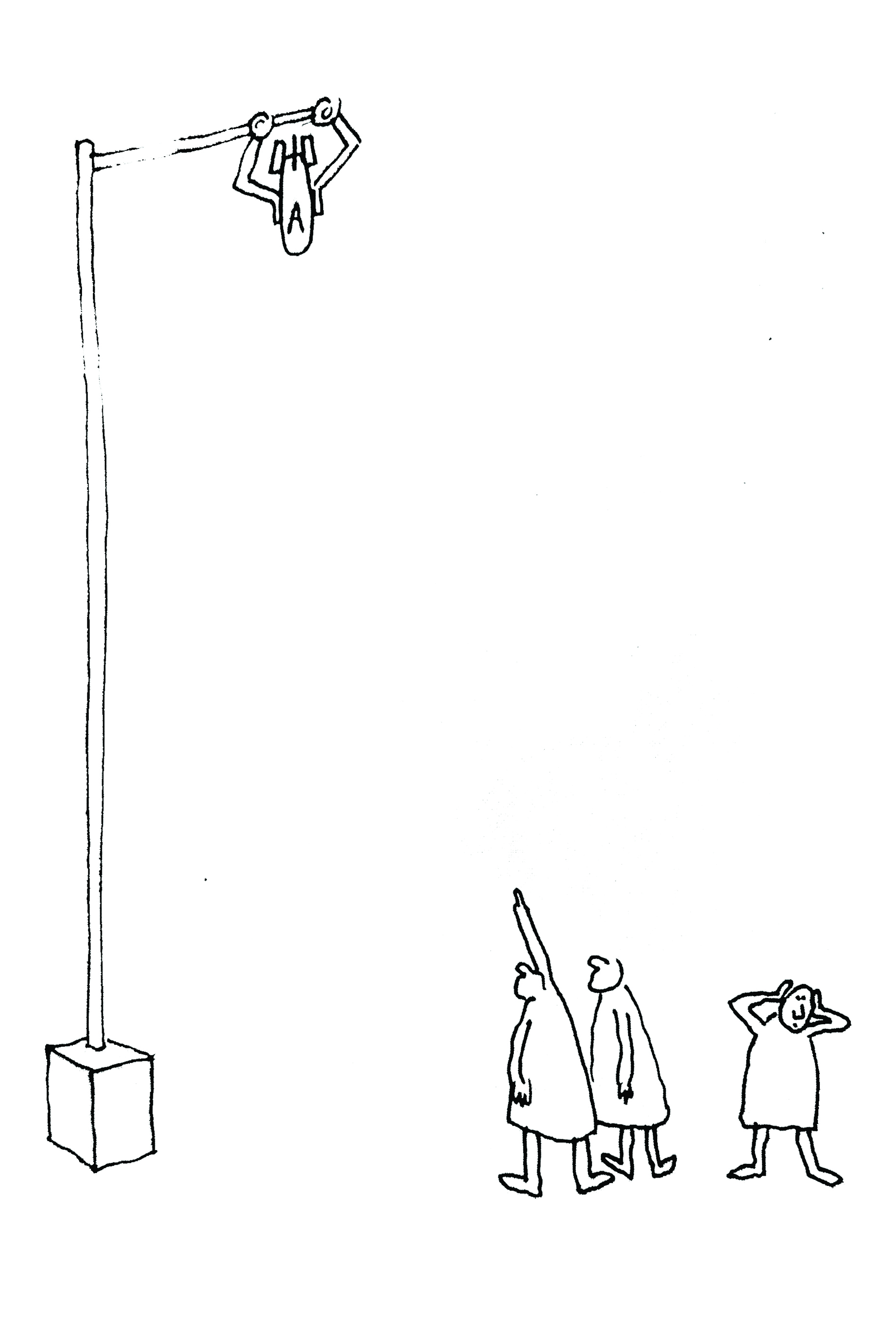 street lamp cartoon by Dan Rattiner