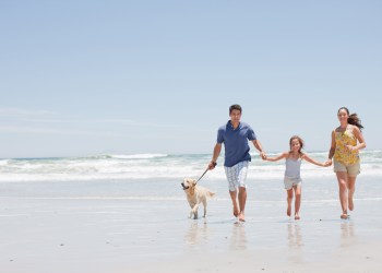 Family Beach parents and kids