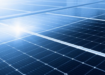 Solar cell or Solar Panel Modern technology for energy revolution, Alternative power source to saving environment, Photovoltaic module blue color tone.